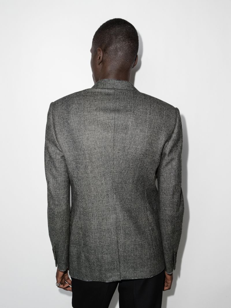 Prince of Wales Check Wool Blazer