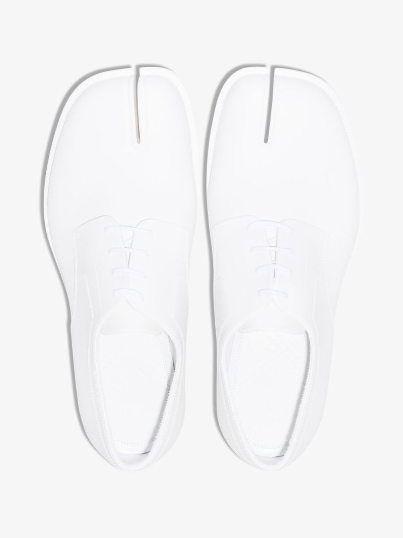 White Tabi Rubber Brogues