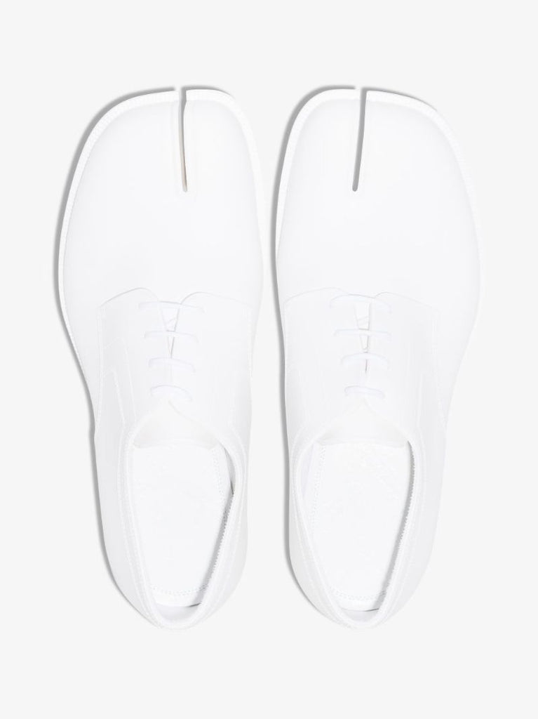 White Tabi Rubber Brogues
