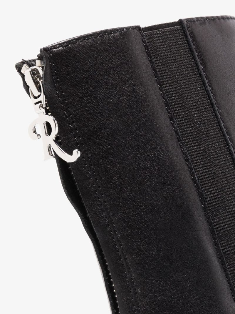 Black 2001 Leather Ankle Boots