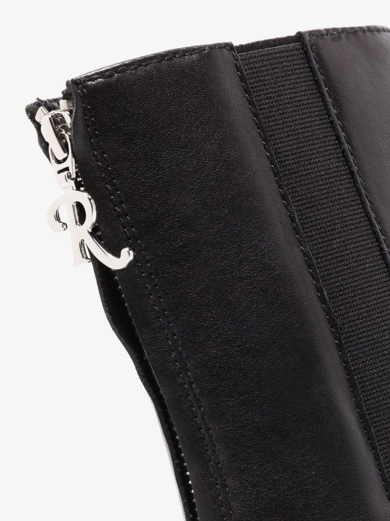 Black 2001 Leather Ankle Boots