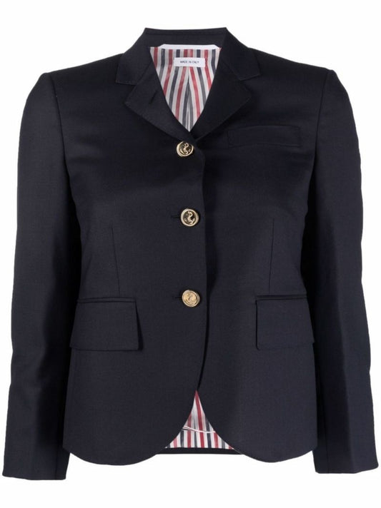 Black Single-breasted Wool Blazer
