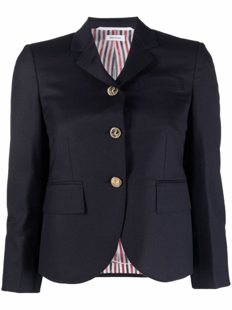 Black Single-breasted Wool Blazer