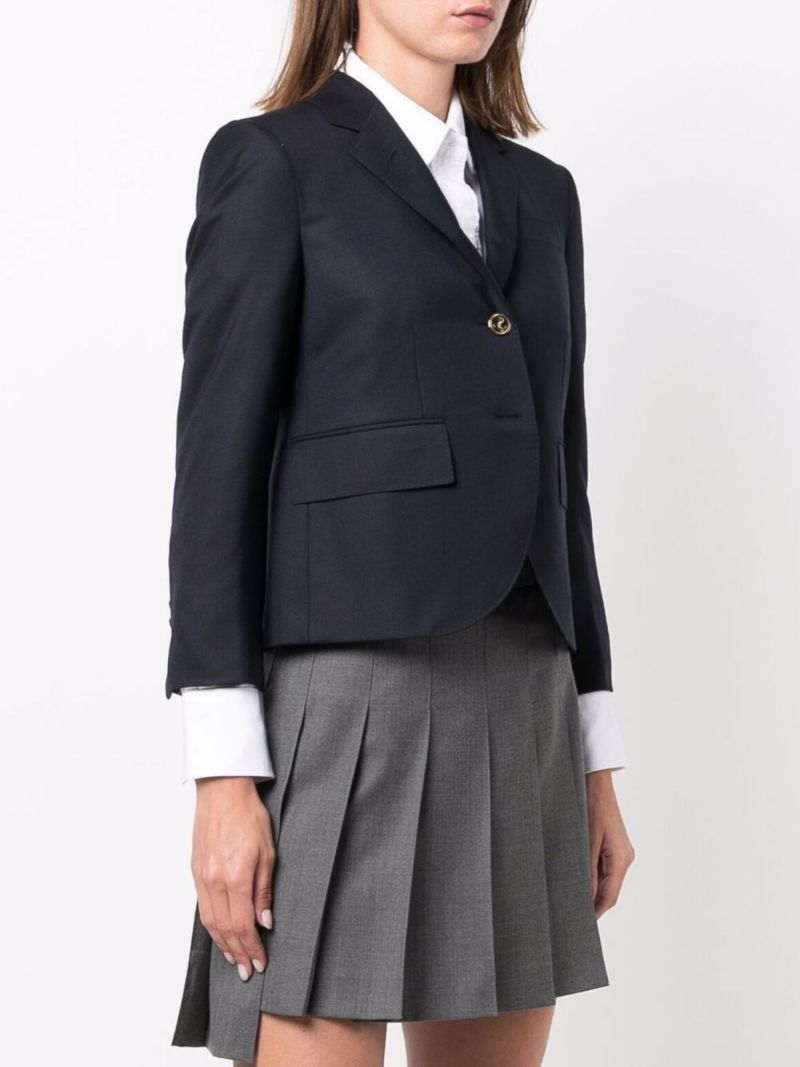Black Single-breasted Wool Blazer