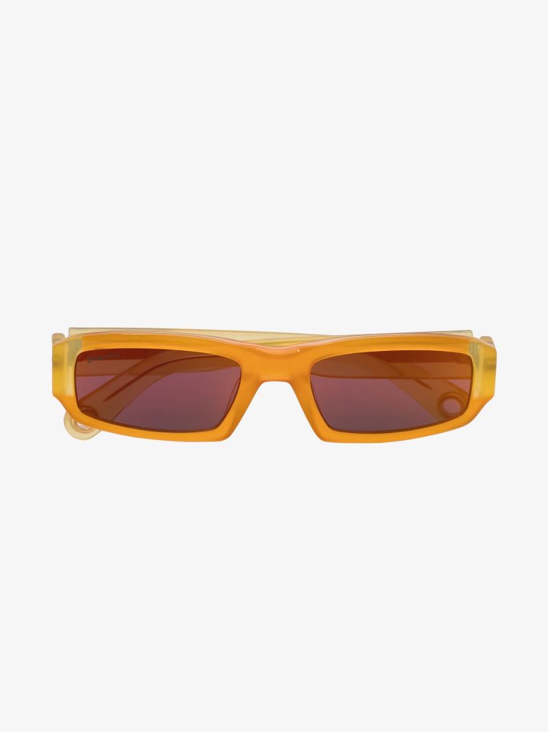 Orange Les Lunettes Altu Rectangular Sunglasses