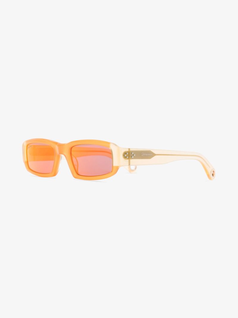 Orange Les Lunettes Altu Rectangular Sunglasses