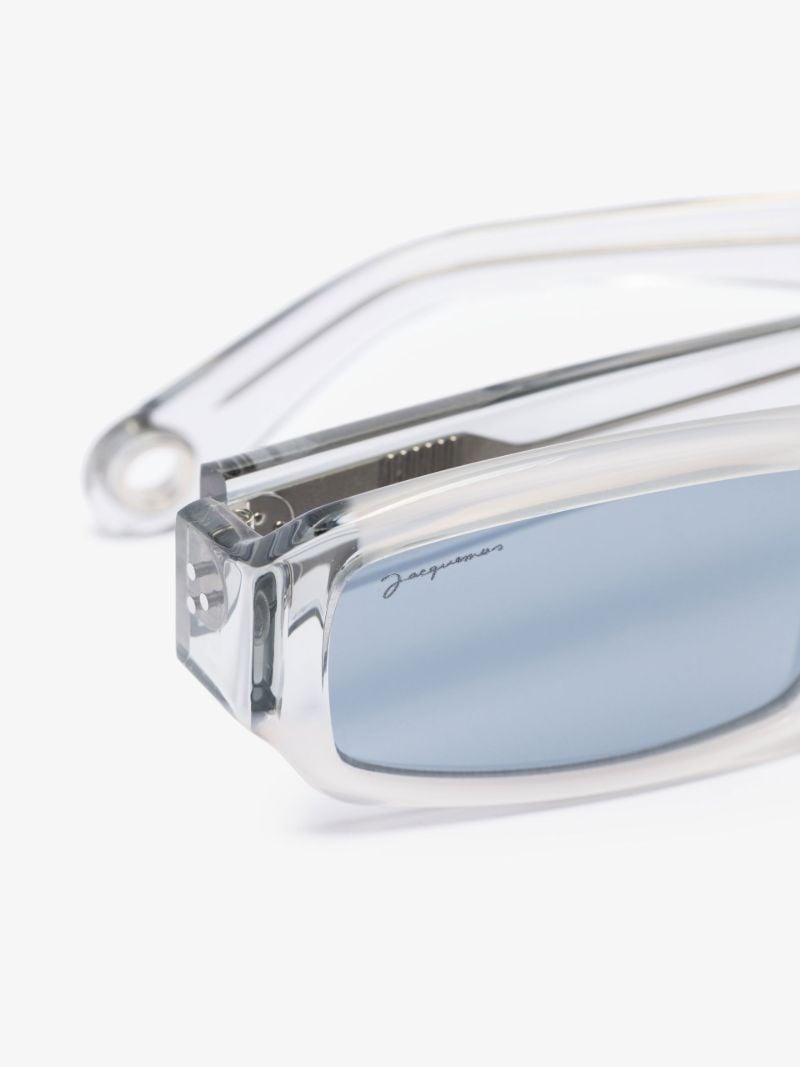 Grey Les Lunettes Altu Rectangular Sunglasses