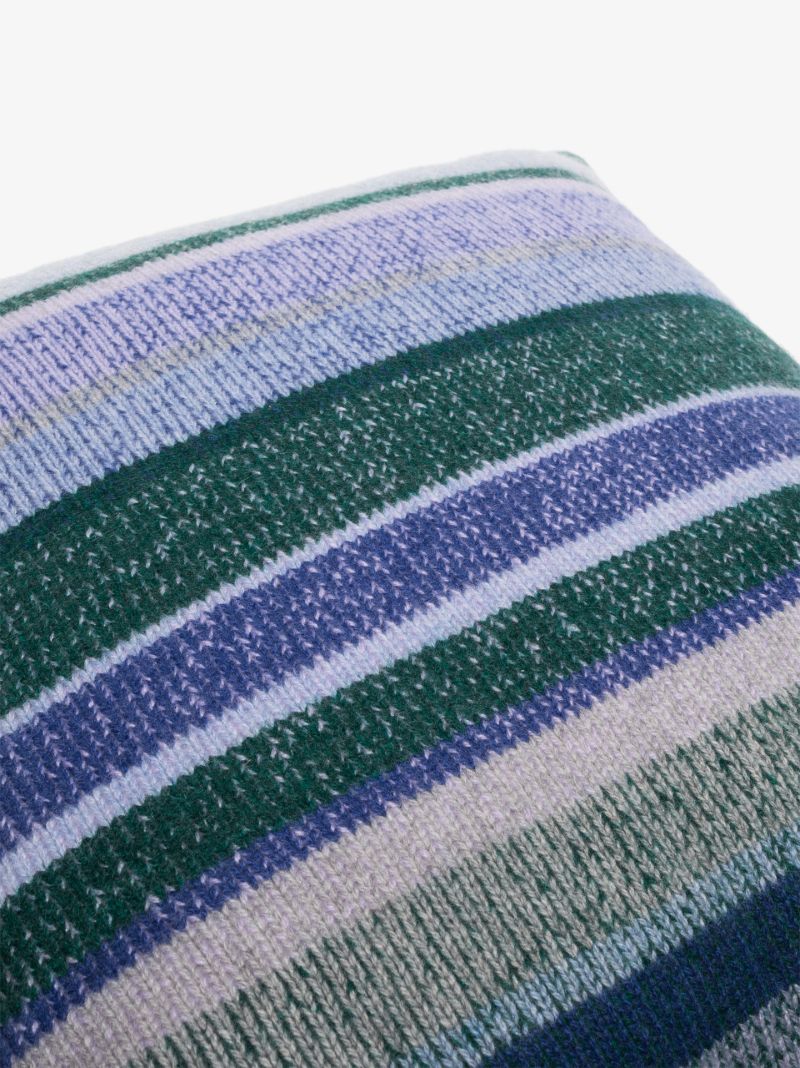 Blue Stripe Cashmere Cushion