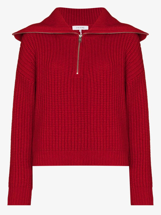Zipped Merino Wool Sweater