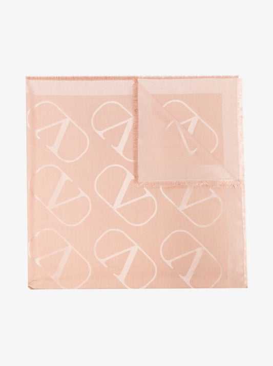 Neutral Vlogo Signature Jacquard Scarf