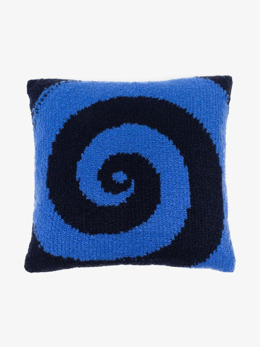 Blue and Black Swirl Cushion