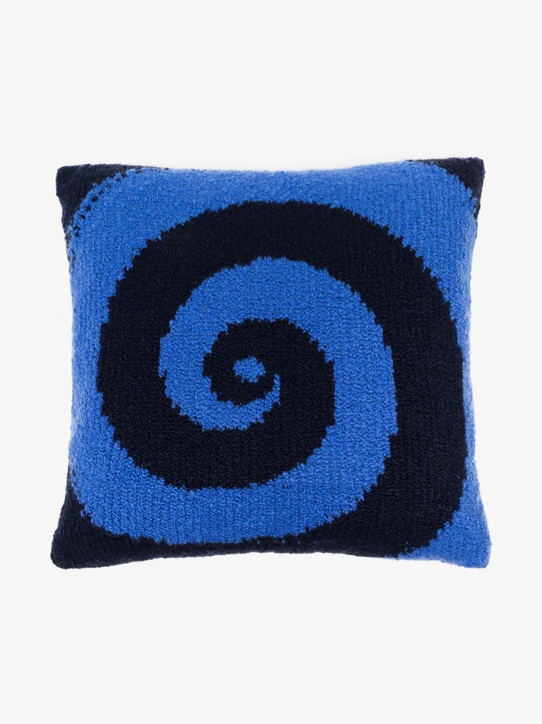 Blue and Black Swirl Cushion