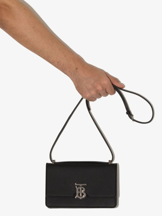 Black Robin Leather Messenger Bag