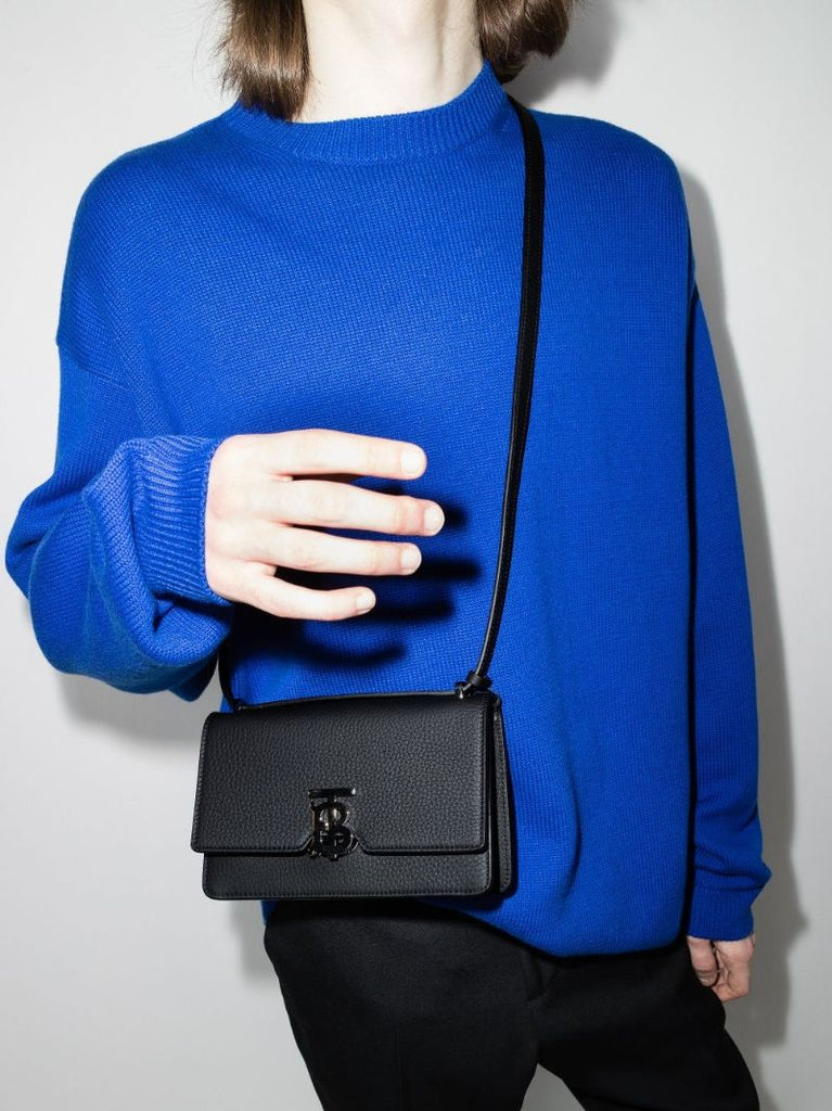 Black Robin Leather Messenger Bag