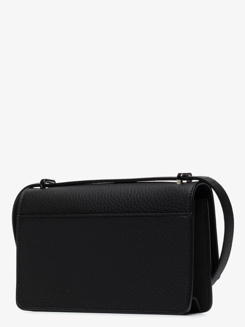 Black Robin Leather Messenger Bag