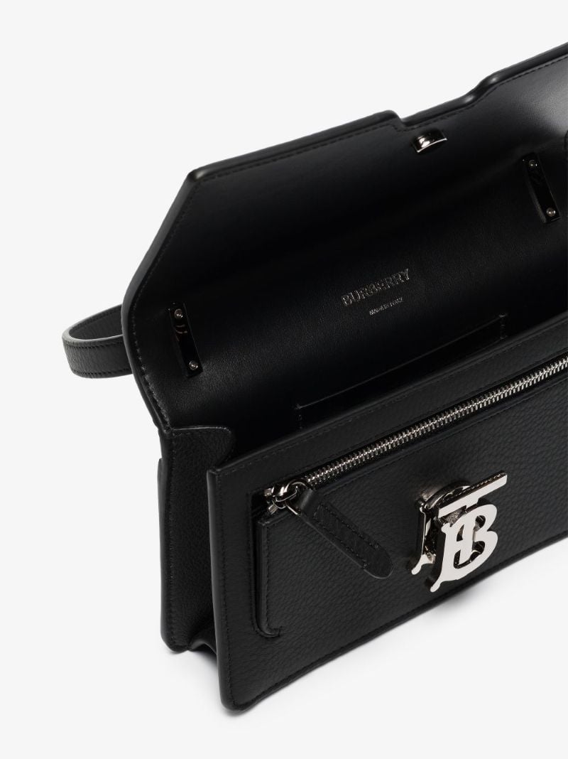 Black Robin Leather Messenger Bag