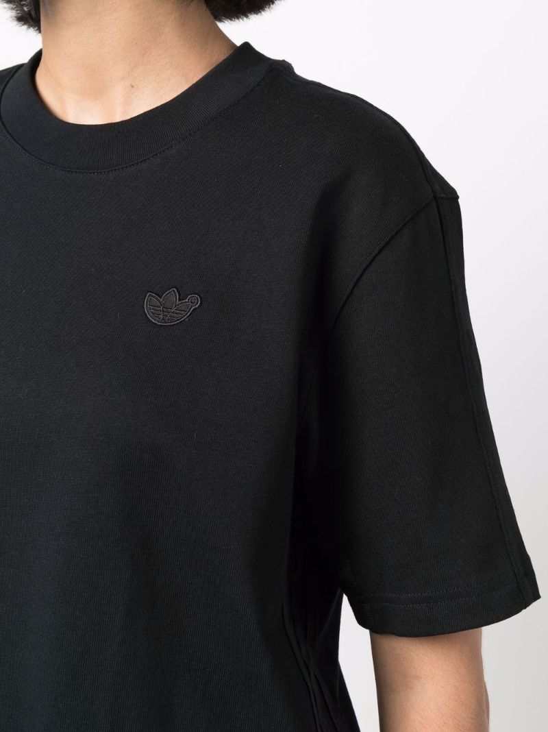 Embroidered-logo Cropped T-shirt