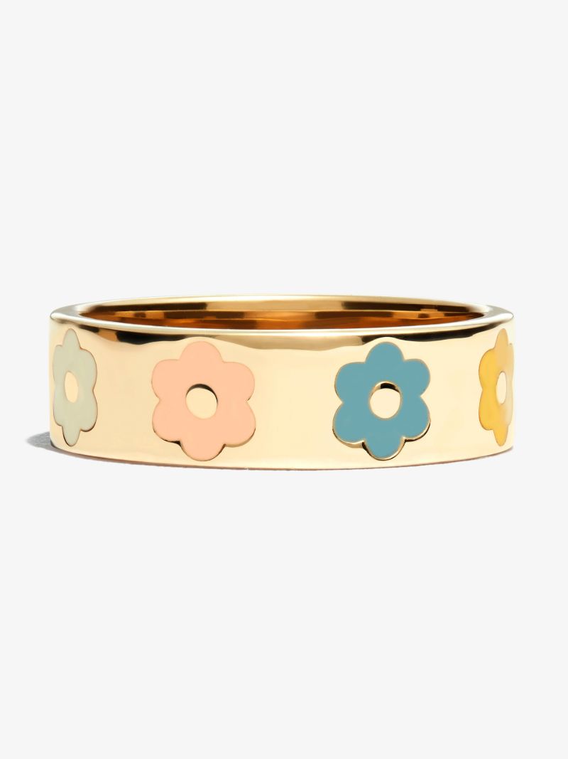 14k Yellow Gold Flower Power Ring
