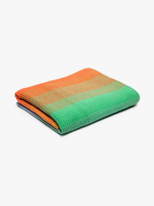 Multicoloured Striped Cashmere Blanket