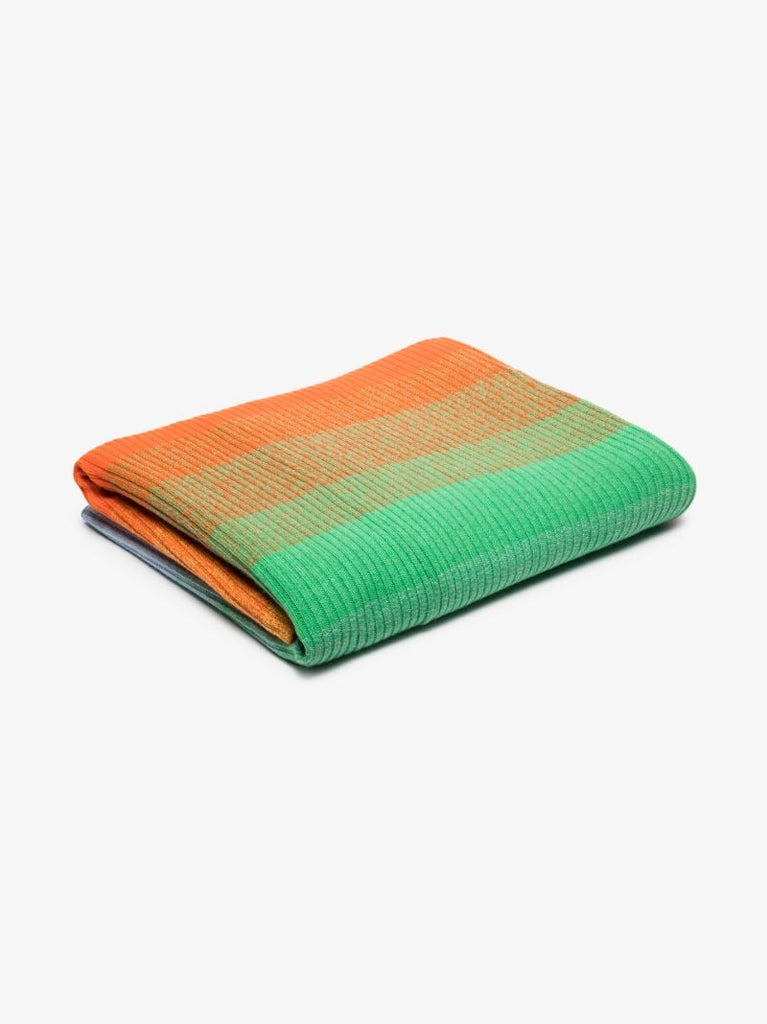 Multicoloured Striped Cashmere Blanket