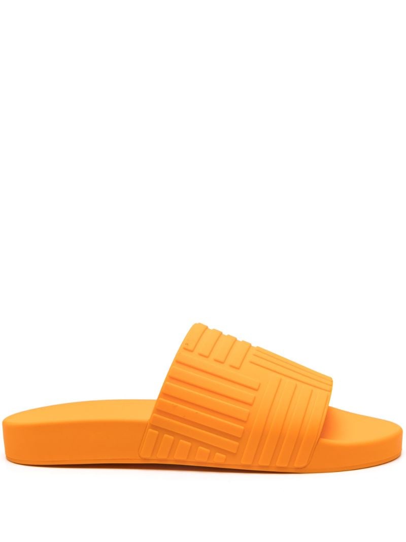 Orange Embossed Rubber Slides
