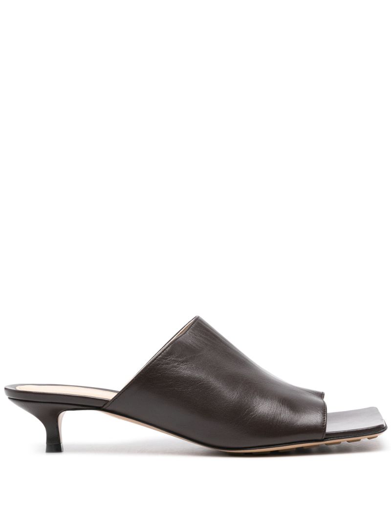 Brown Stretch 55 Leather Mules