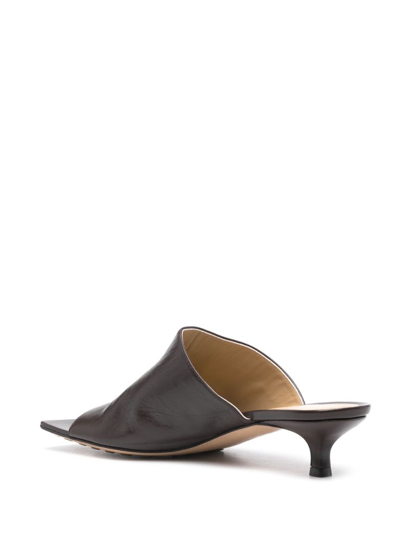 Brown Stretch 55 Leather Mules