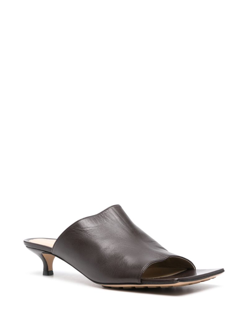 Brown Stretch 55 Leather Mules