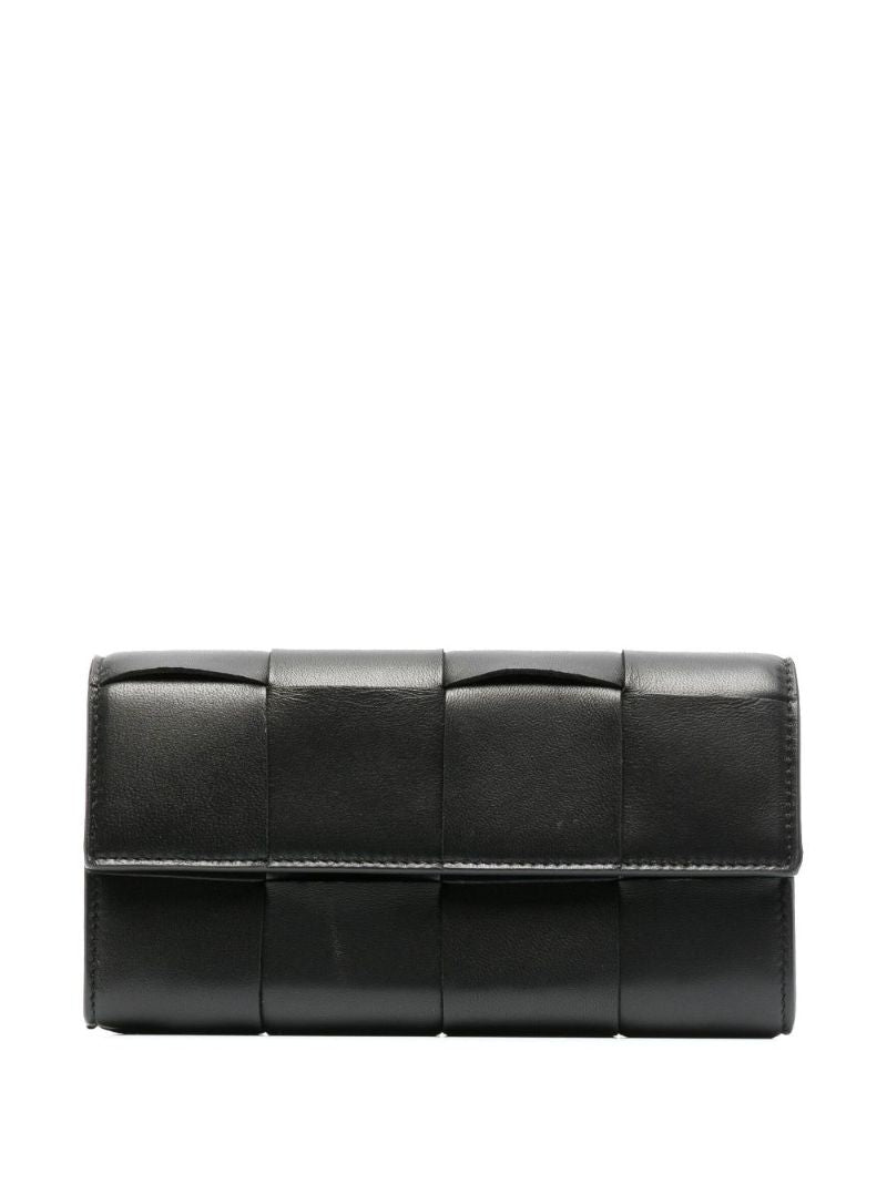 Black Flap Leather Wallet