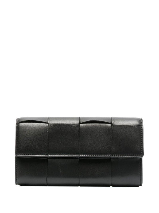 Black Flap Leather Wallet