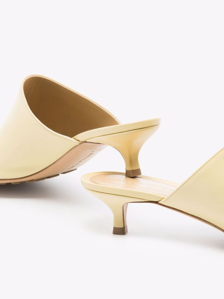 Yellow Stretch 40 Leather Mules
