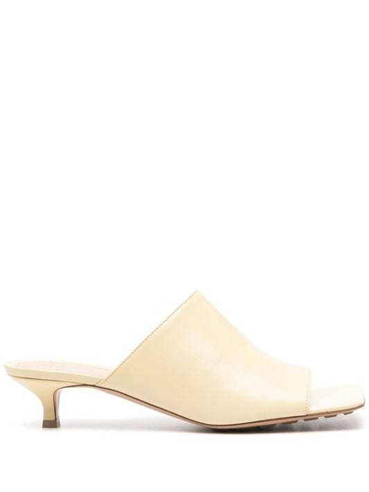 Yellow Stretch 40 Leather Mules