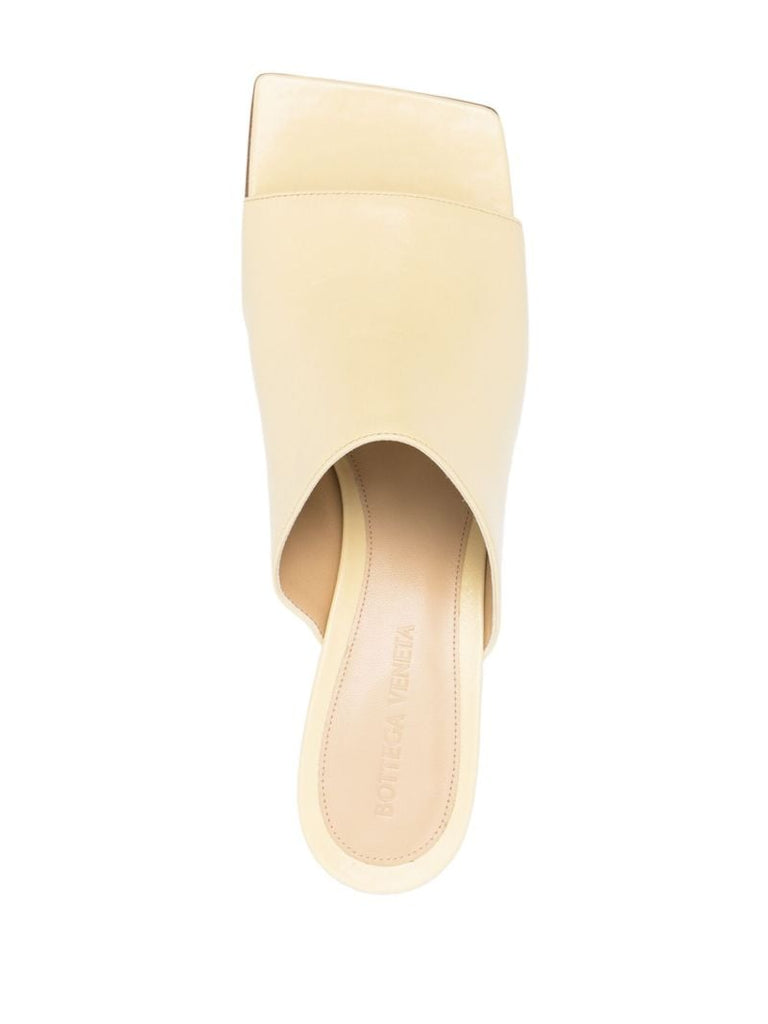 Yellow Stretch 40 Leather Mules