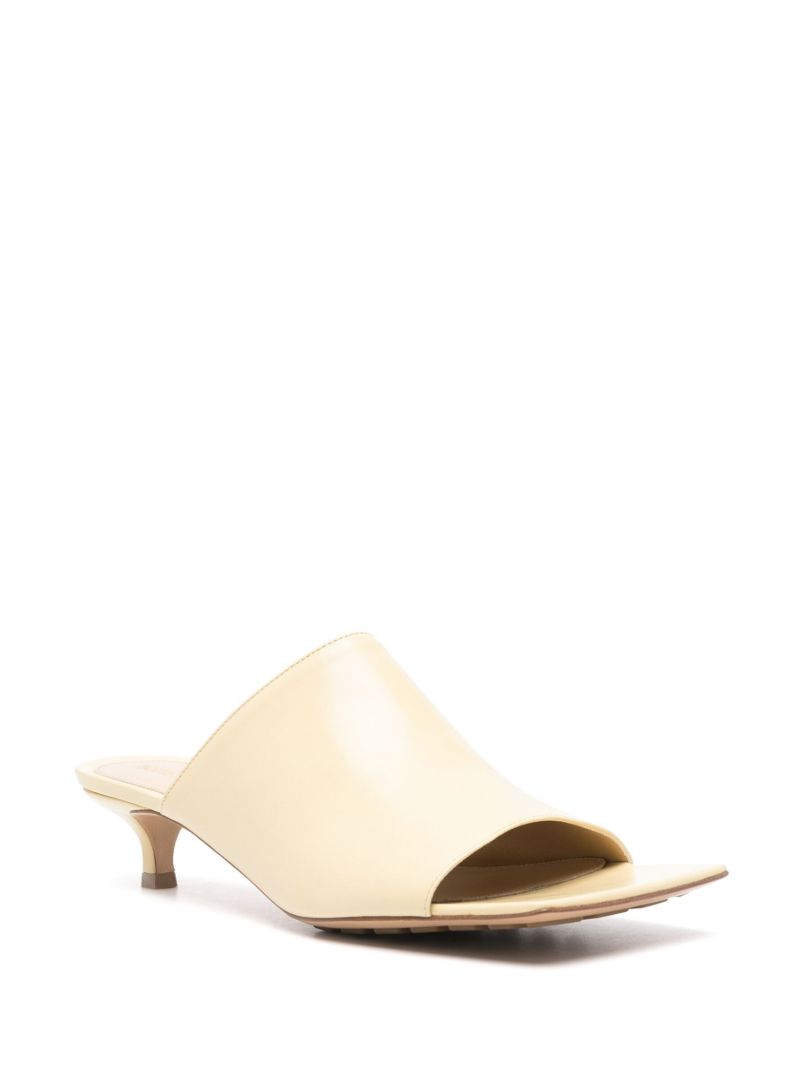 Yellow Stretch 40 Leather Mules