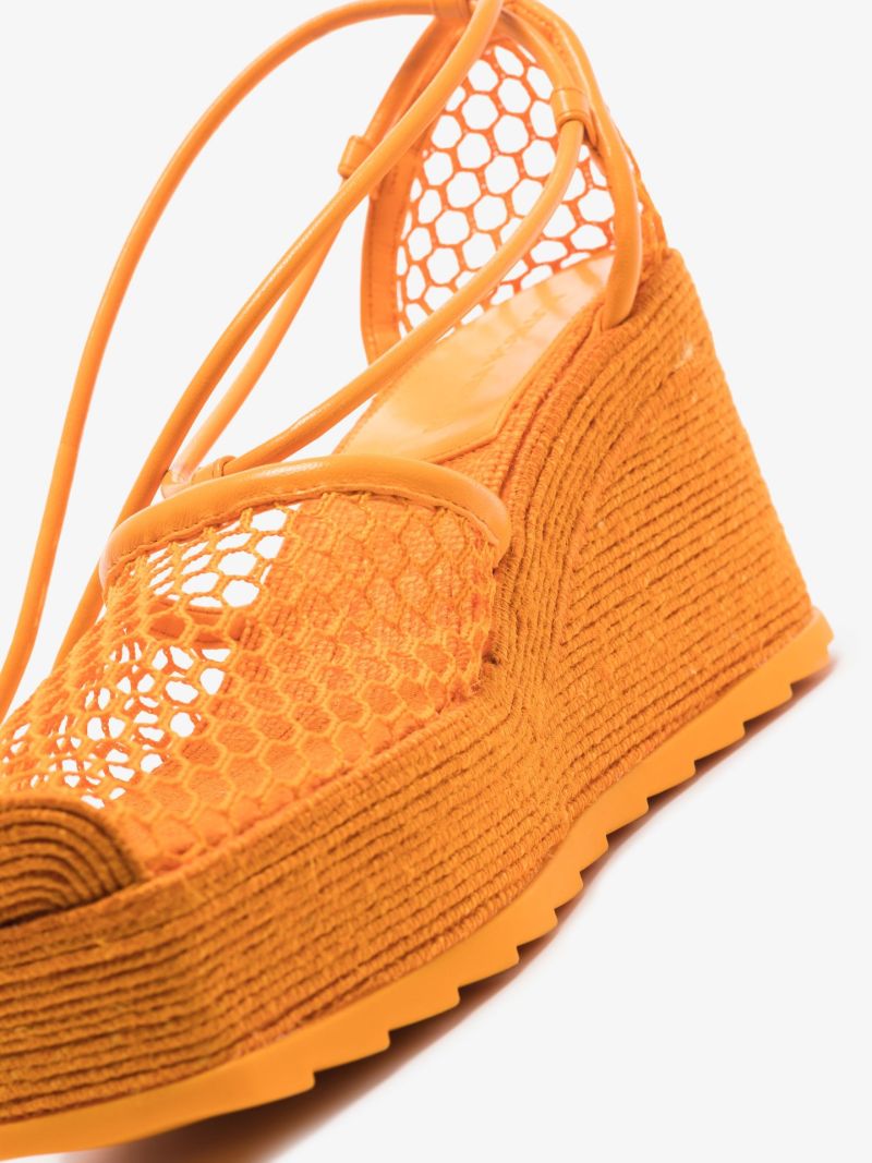 Orange Stretch 90 Wedge Espadrilles