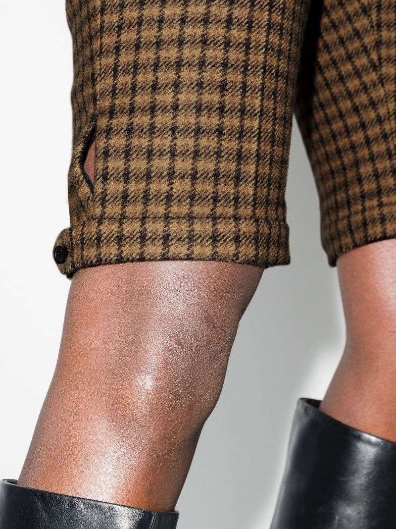 Checked Virgin Wool Shorts
