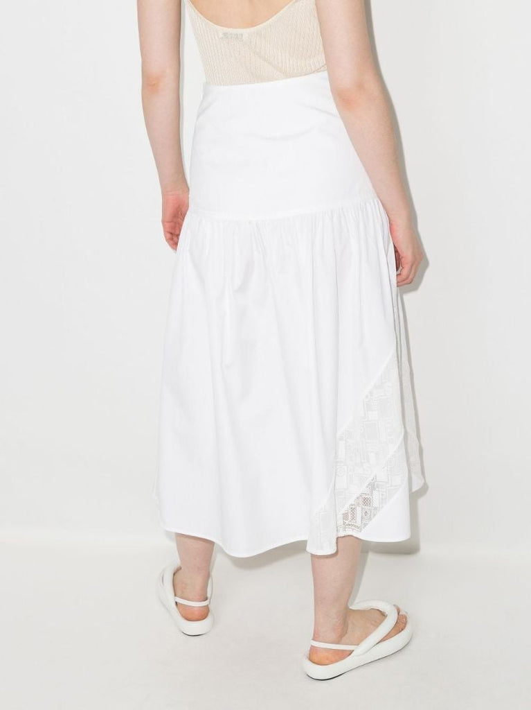 Samina Lace Panel Tiered Skirt