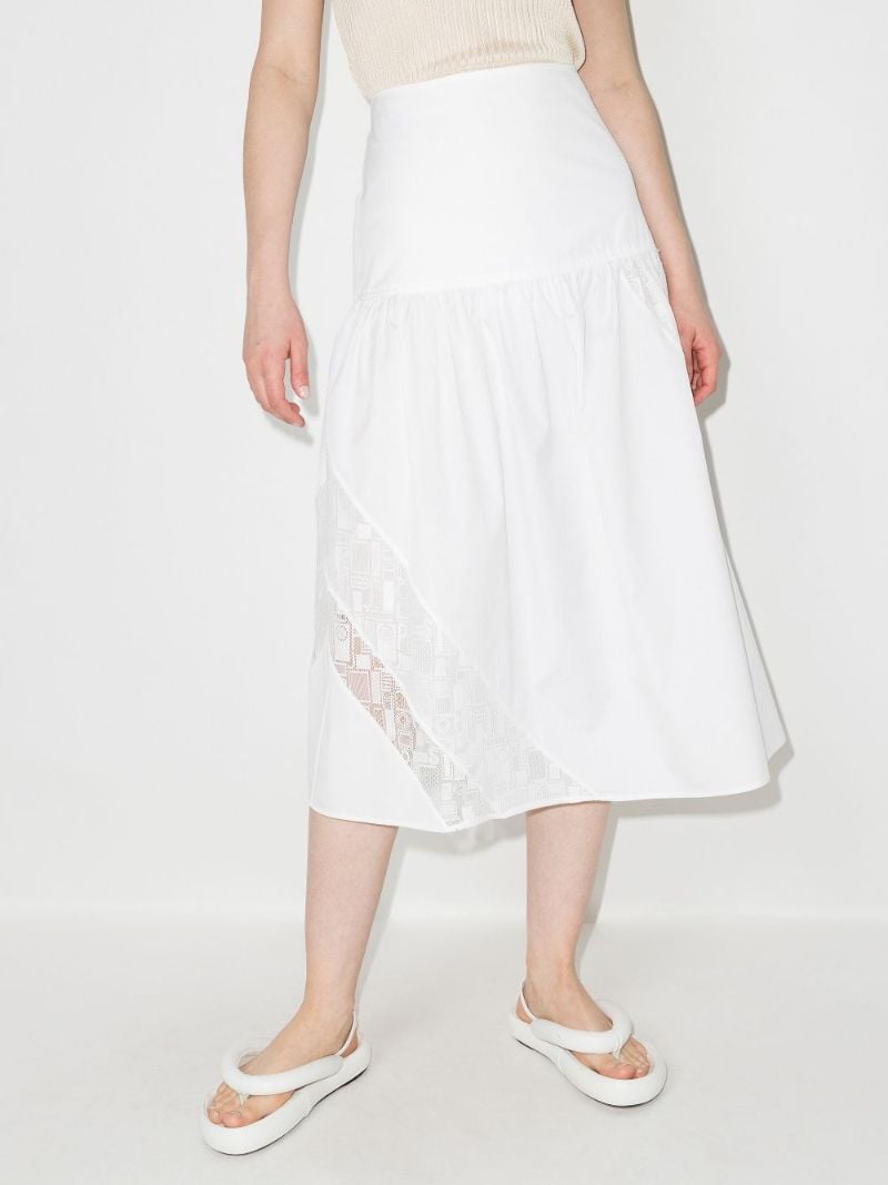 Samina Lace Panel Tiered Skirt