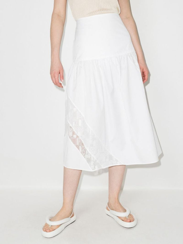 Samina Lace Panel Tiered Skirt