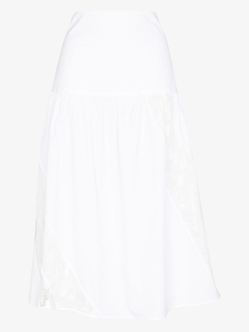 Samina Lace Panel Tiered Skirt