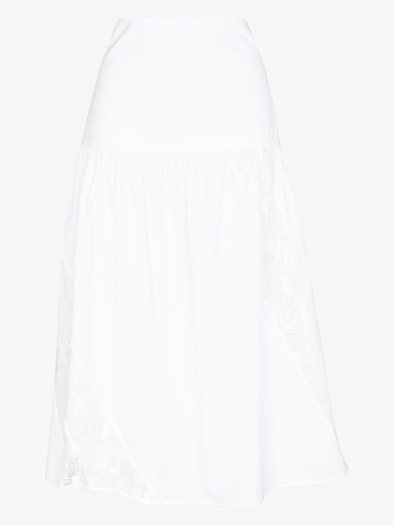 Samina Lace Panel Tiered Skirt