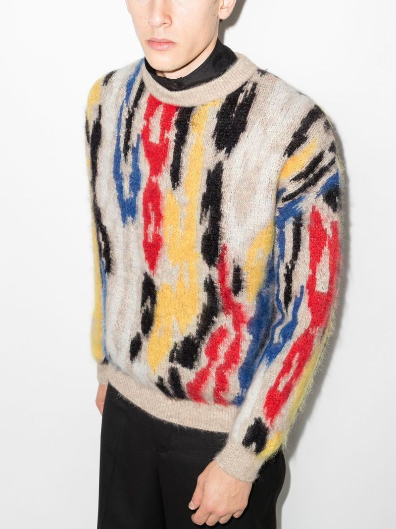 Intarsia Graphic Sweater