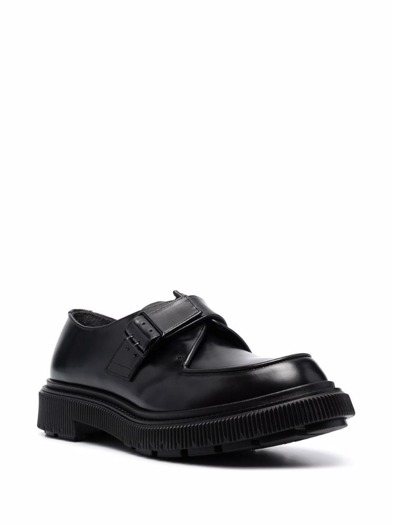 Black Type 136 Buckled Leather Derby Shoes