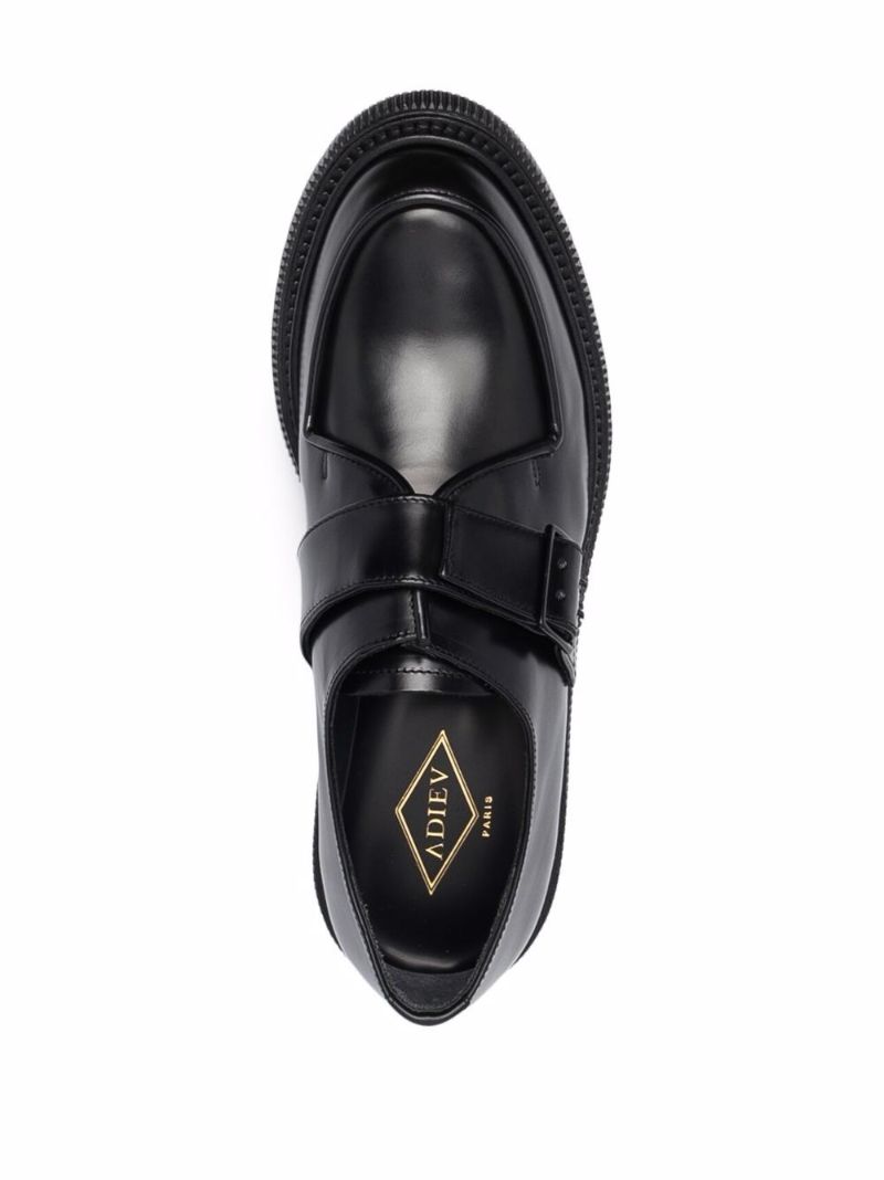 Black Type 136 Buckled Leather Derby Shoes
