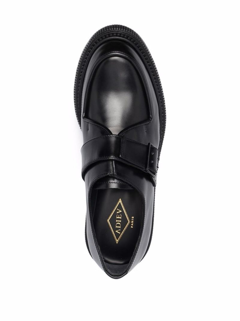 Black Type 136 Buckled Leather Derby Shoes