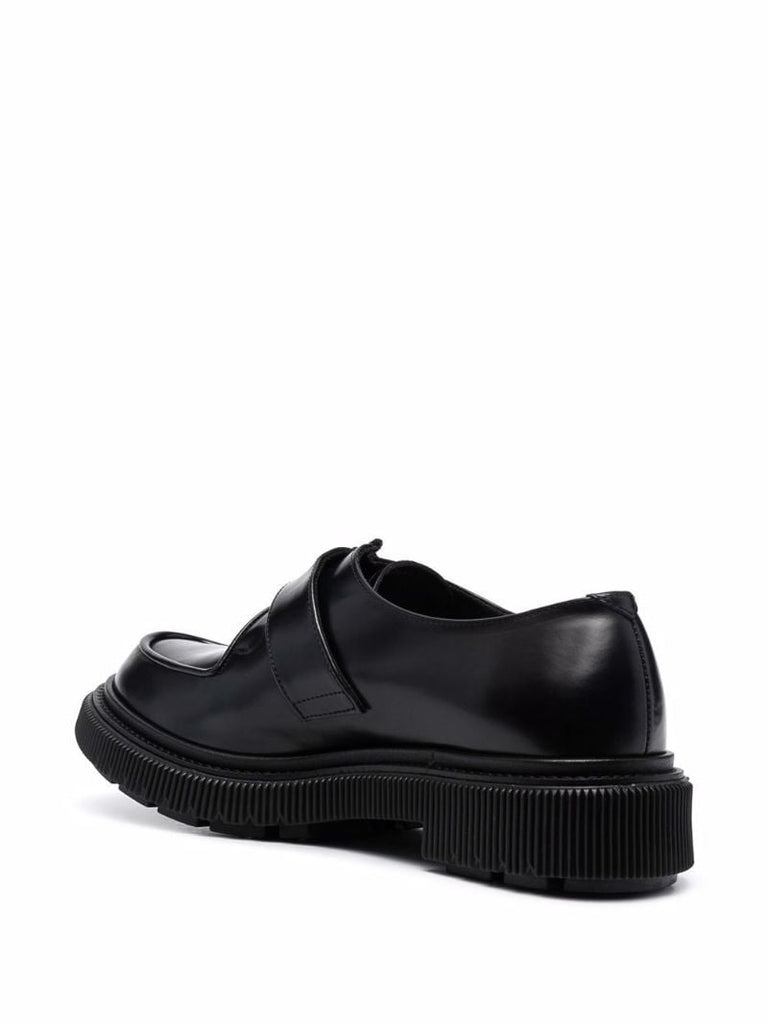 Black Type 136 Buckled Leather Derby Shoes