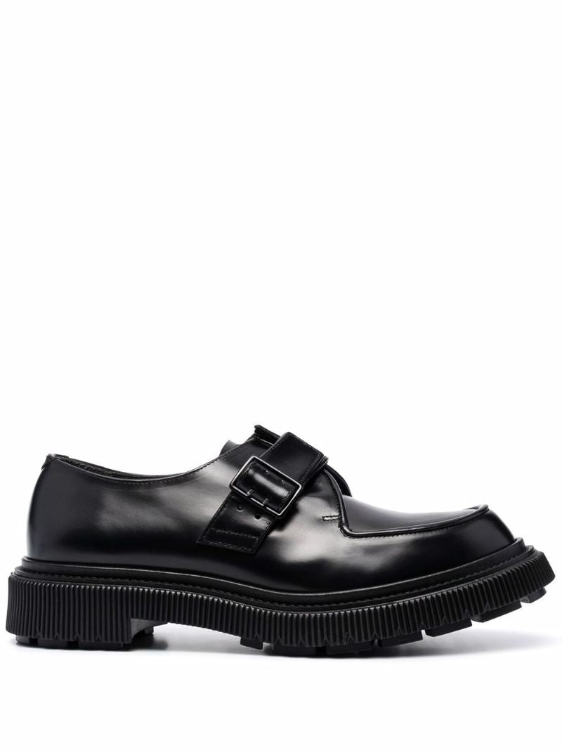 Black Type 136 Buckled Leather Derby Shoes