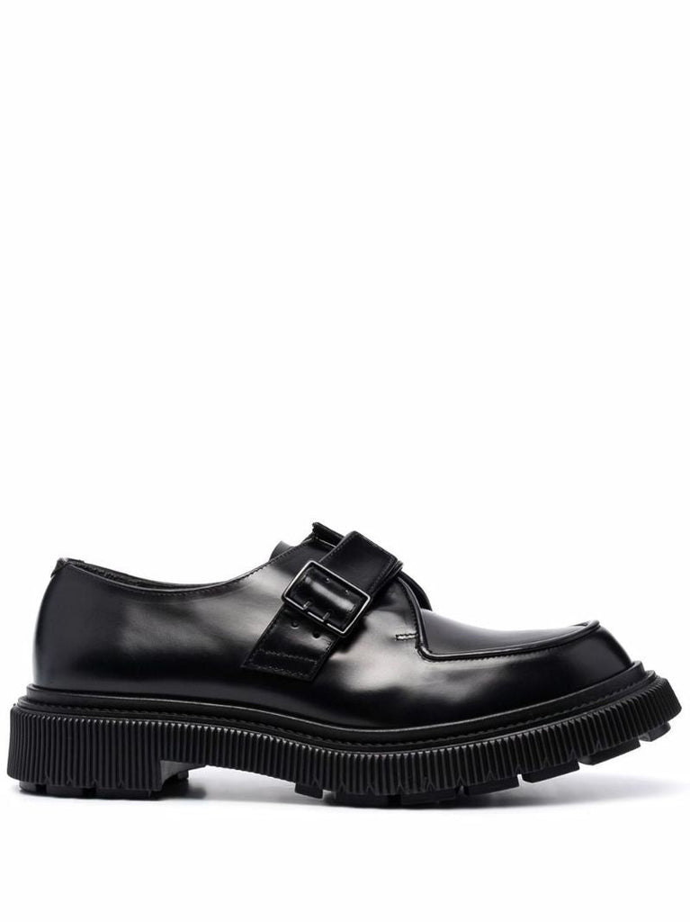 Black Type 136 Buckled Leather Derby Shoes