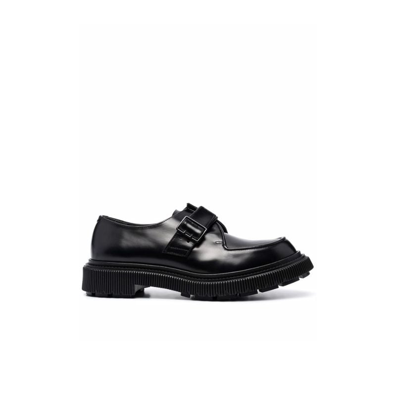 Black Type 136 Buckled Leather Derby Shoes