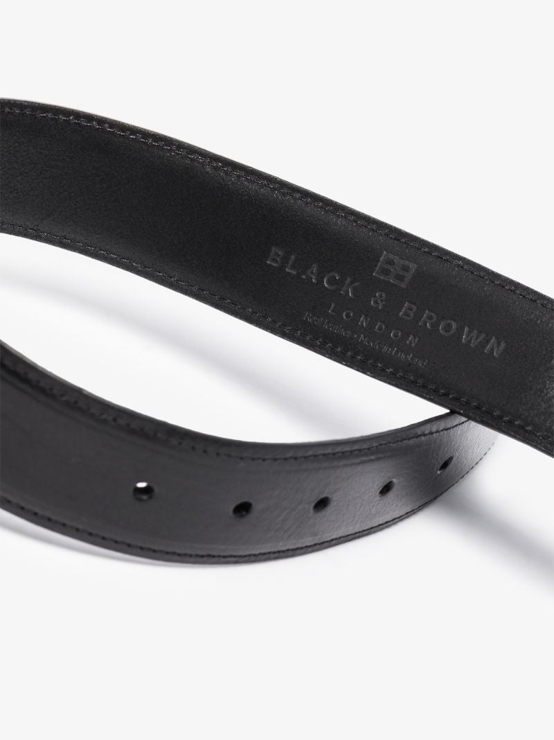 Black Marina Leather Waist Belt